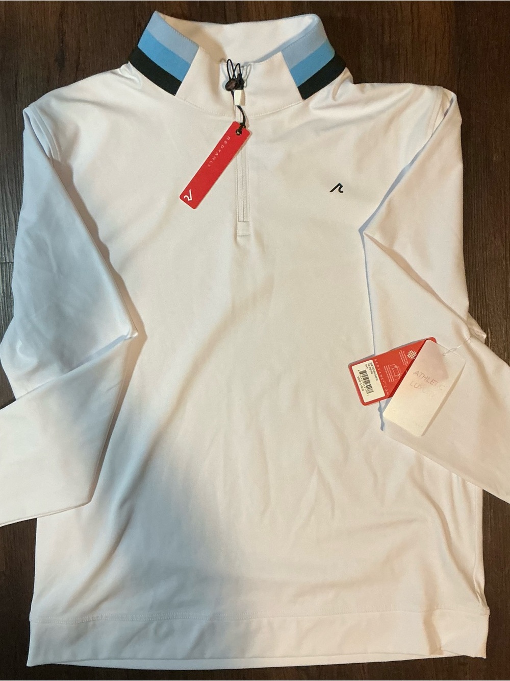 REDVANLY Miller QuarterZip NWT Medium #Athletic Luxury
